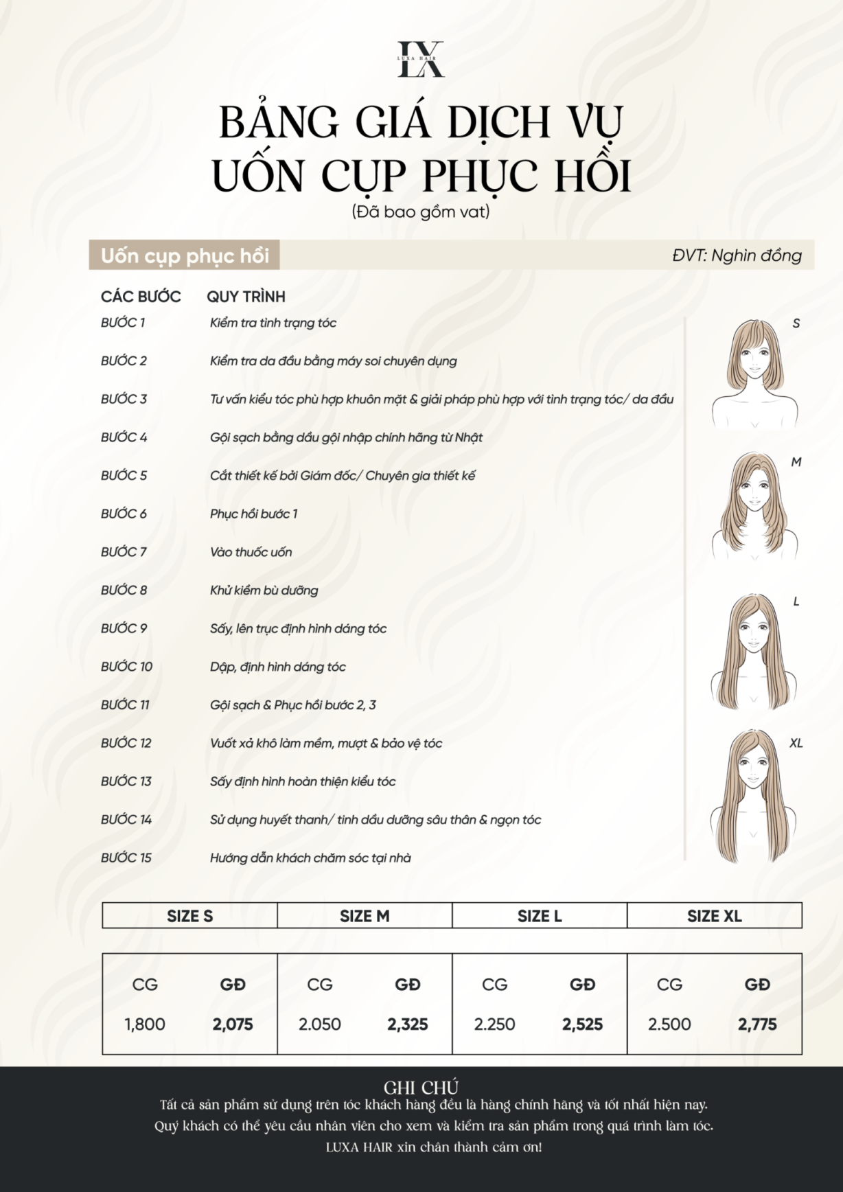 Bảng giá Tiếng Việt